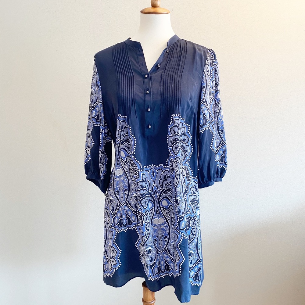 Banana Republic 100% Silk Paisley Tunic